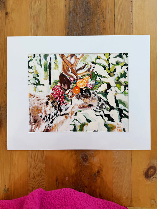 "Care About Caribou" Fine Art Print | 16 x 20 Inches