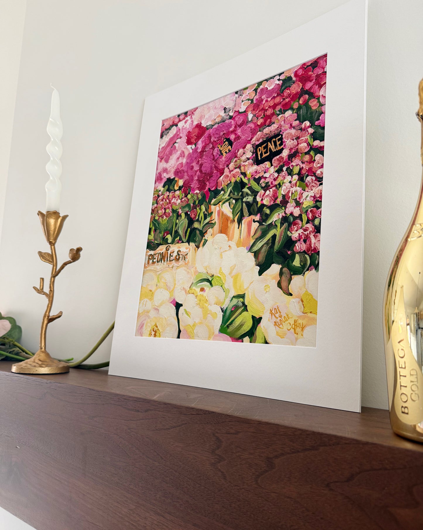 "Peace, Love, and Peonies" Fine Art Print | 16 x 20 Inches