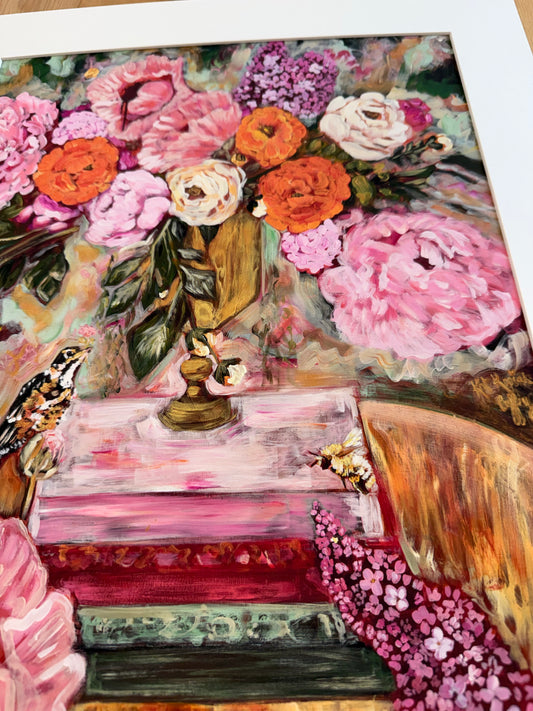 "Sing with the Birds, Buzz with the Bees, Bloom with the Flowers" Fine Art Print | 16 x 20 Inches