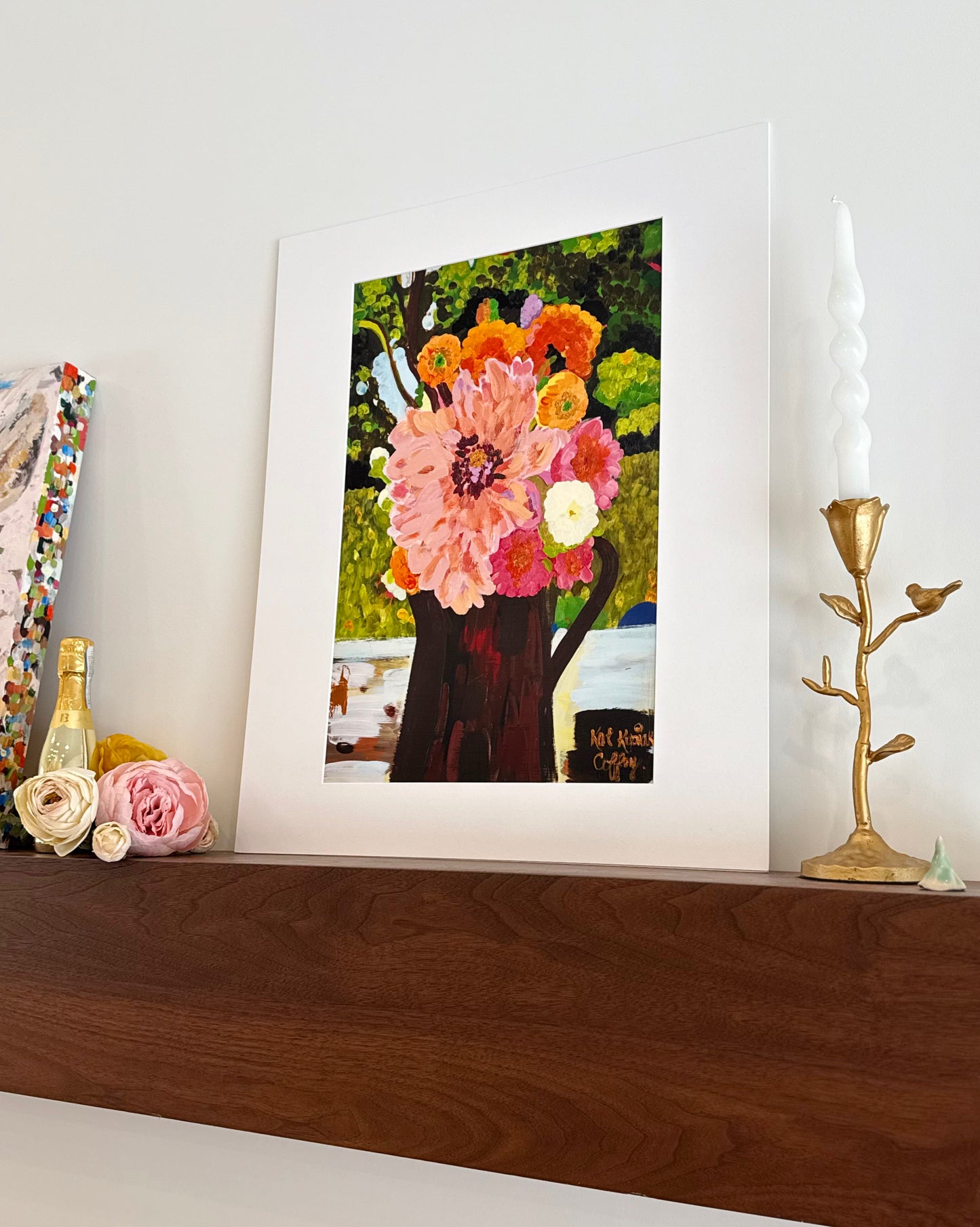 "Dazzling Dahlias" Fine Art Print | 20 x 24 Inches