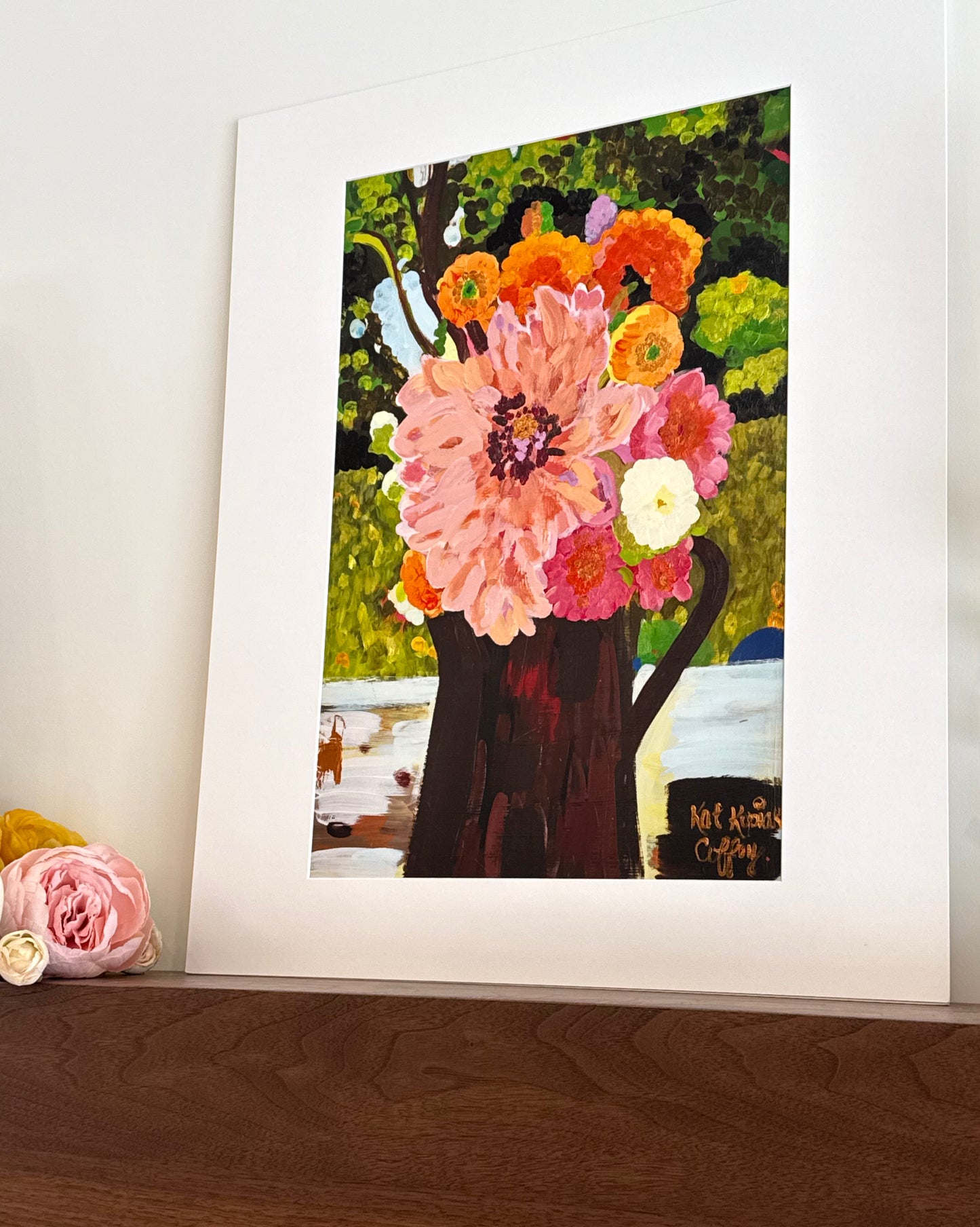 "Dazzling Dahlias" Fine Art Print | 20 x 24 Inches