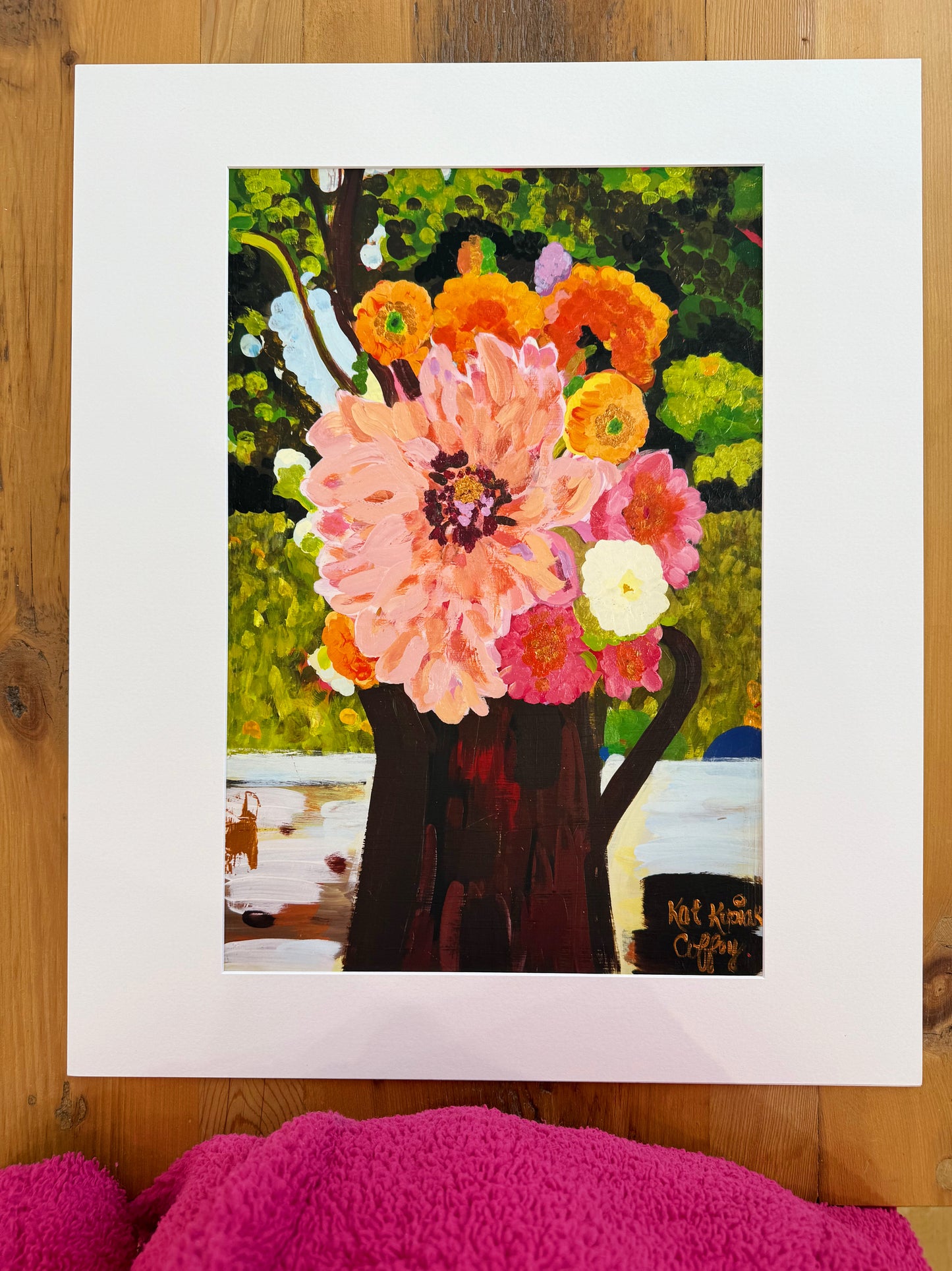 "Dazzling Dahlias" Fine Art Print | 20 x 24 Inches