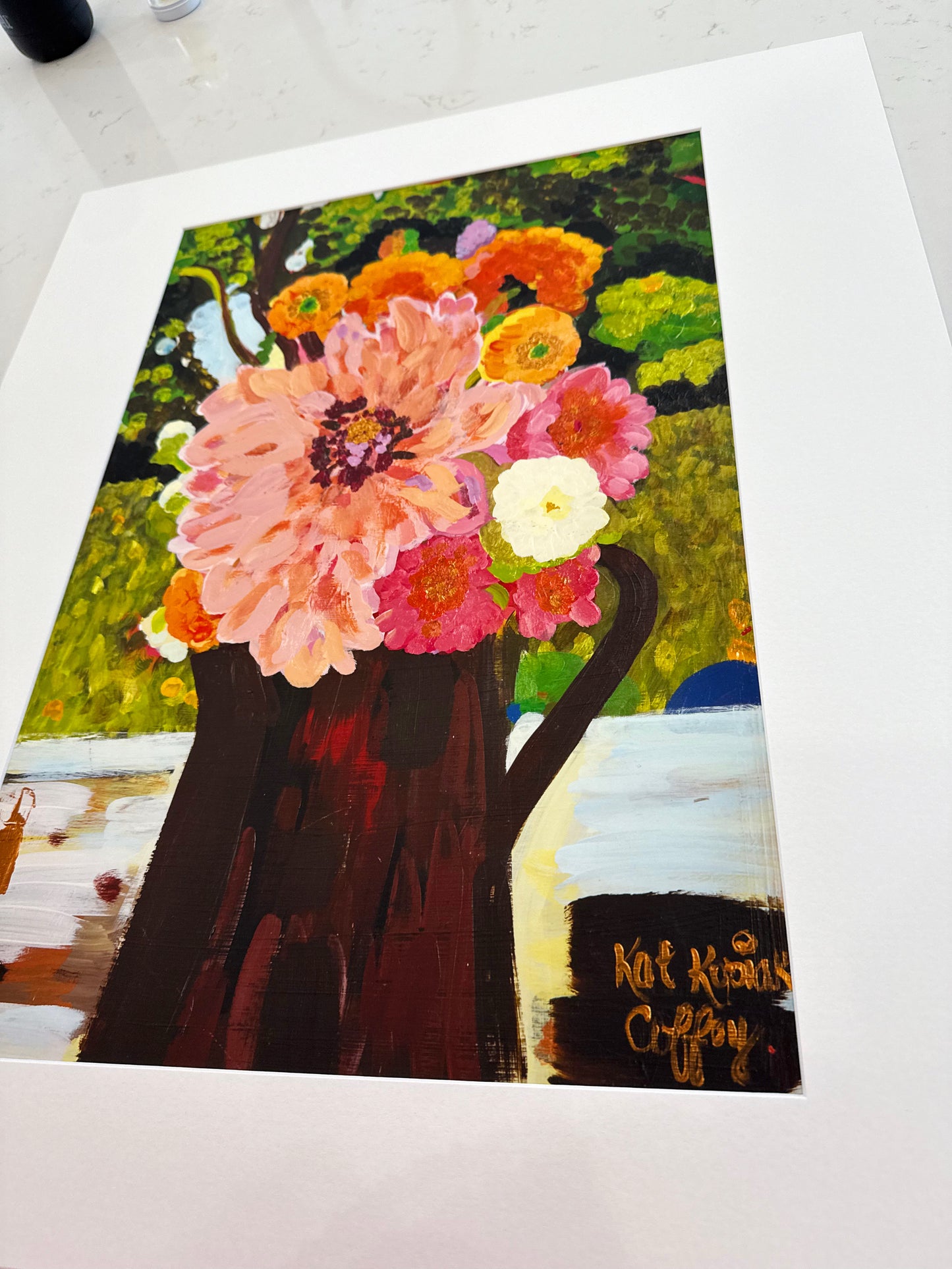 "Dazzling Dahlias" Fine Art Print | 20 x 24 Inches