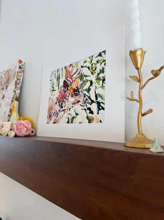 "Care About Caribou" Fine Art Print | 16 x 20 Inches