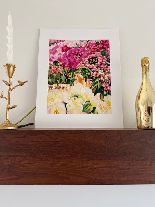 "Peace, Love, and Peonies" Fine Art Print | 16 x 20 Inches