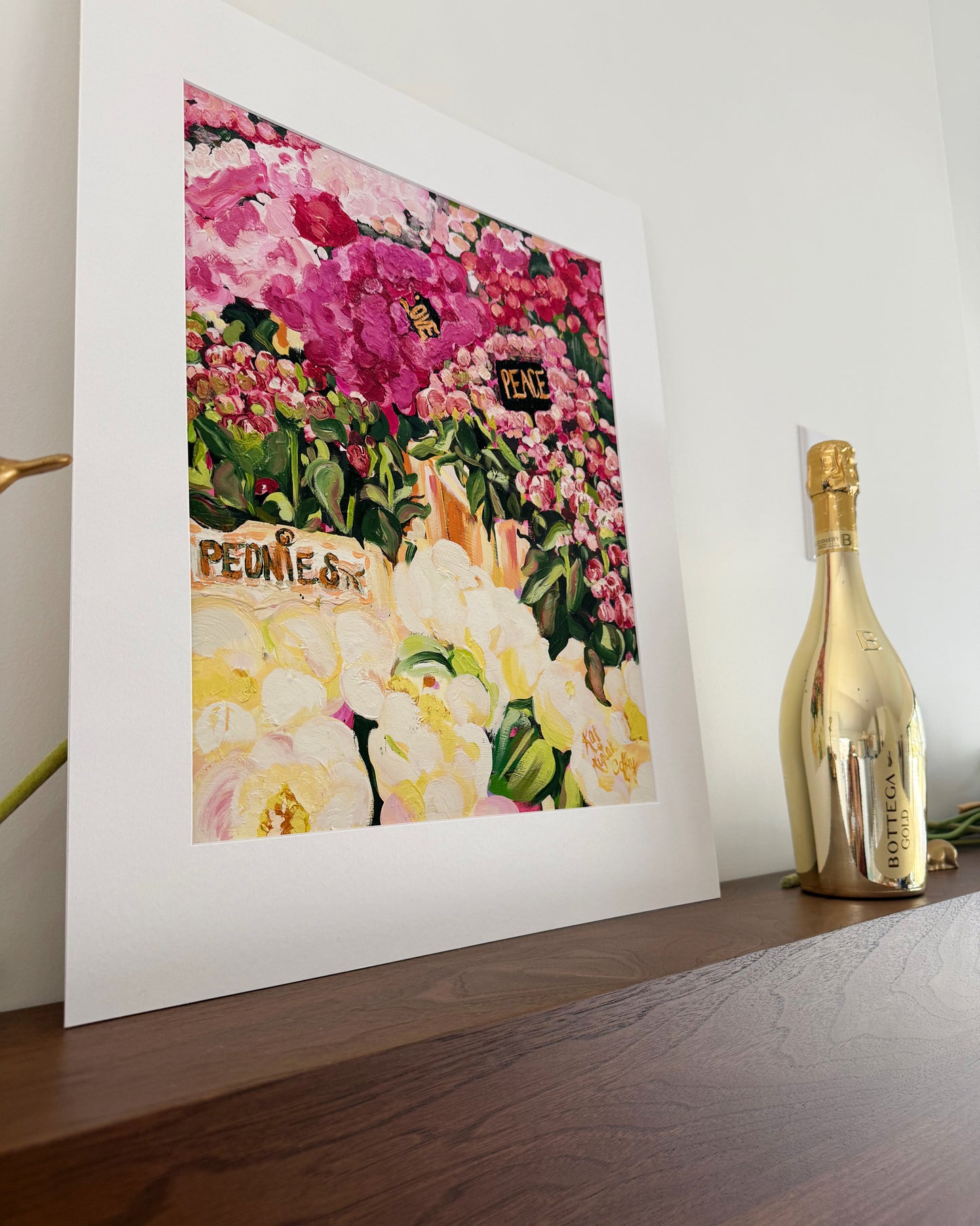 "Peace, Love, and Peonies" Fine Art Print | 16 x 20 Inches