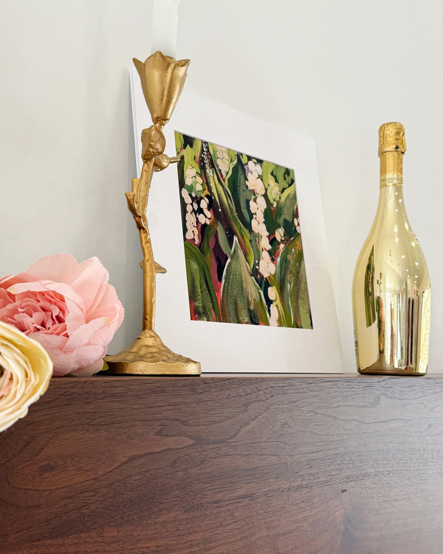 "Lovely Lillies of the Valley" Fine Art Print | 12 x 12 Inches