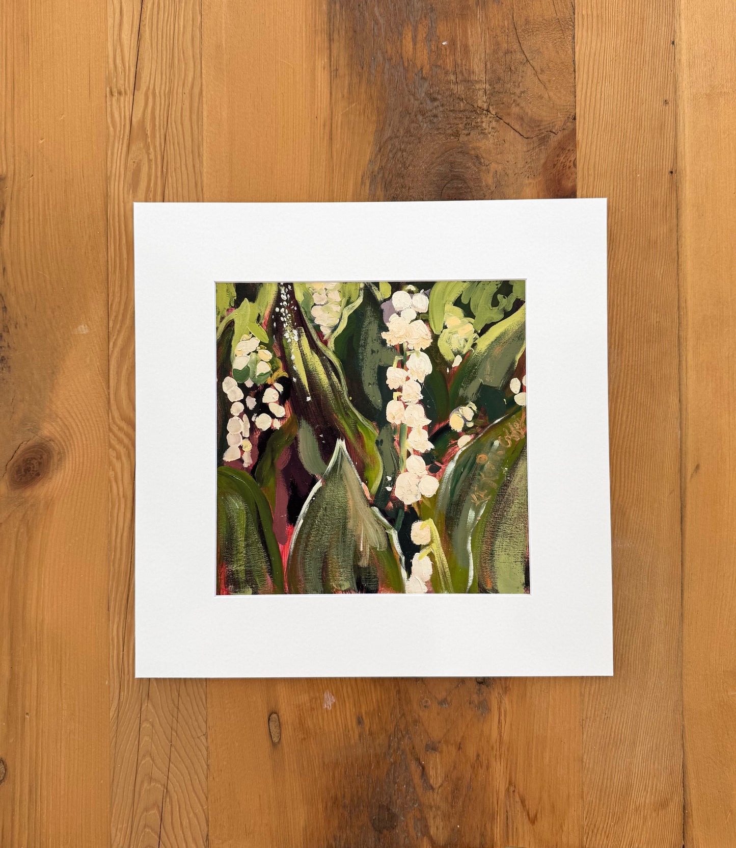 "Lovely Lillies of the Valley" Fine Art Print | 12 x 12 Inches