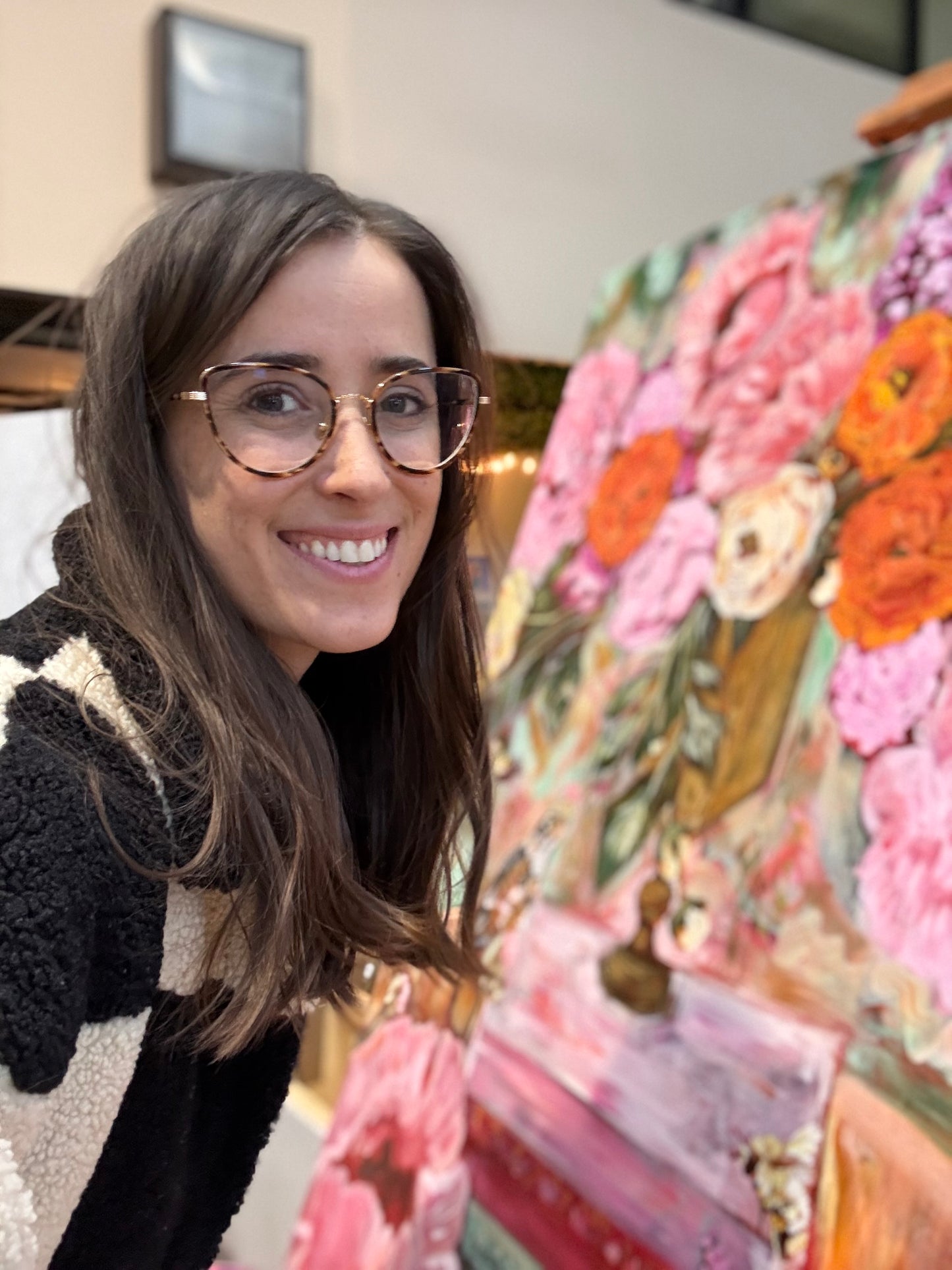 Sing with the Birds, Buzz with the Bees, Bloom with the Flowers | Original Acrylic Painting on Aluminum Panel | 36 x 48 Inches