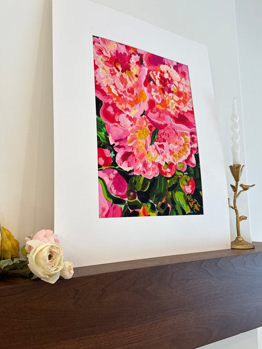 "Peony Power" Fine Art Print | 22 x 28 Inches